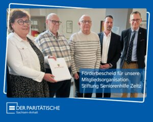 Förderbescheid für Stiftung Seniorenhilfe Zeitz